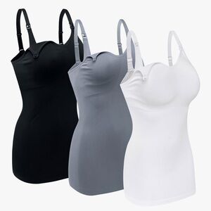 Women's Black, Gray, and White Tank Tops